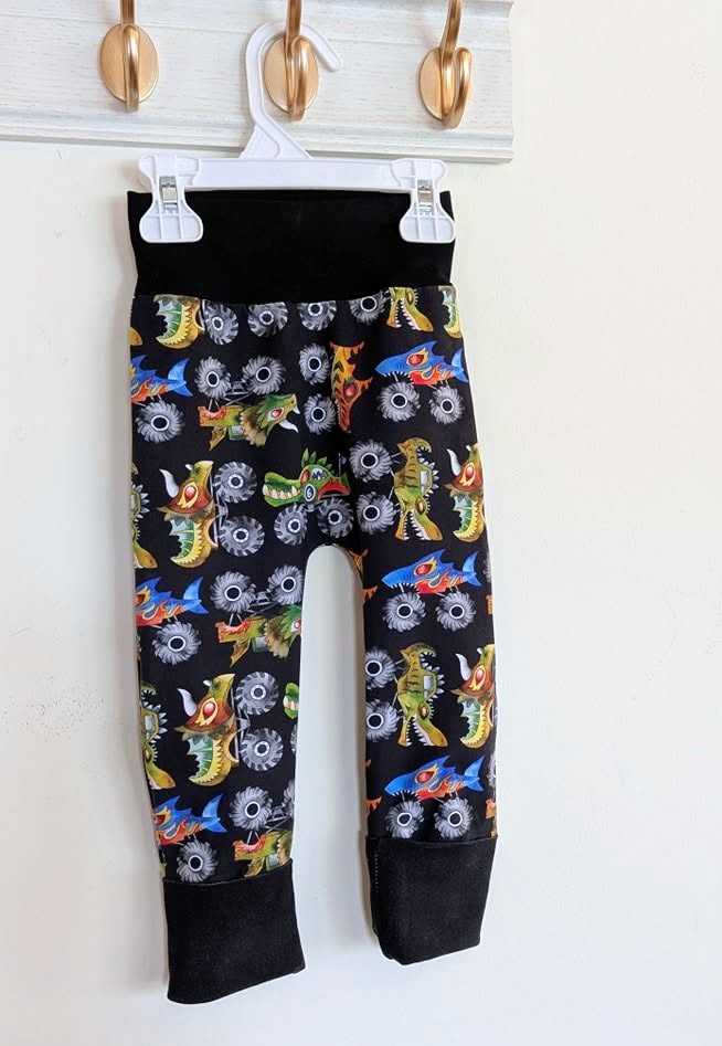 Monster truck grow-with-me pants