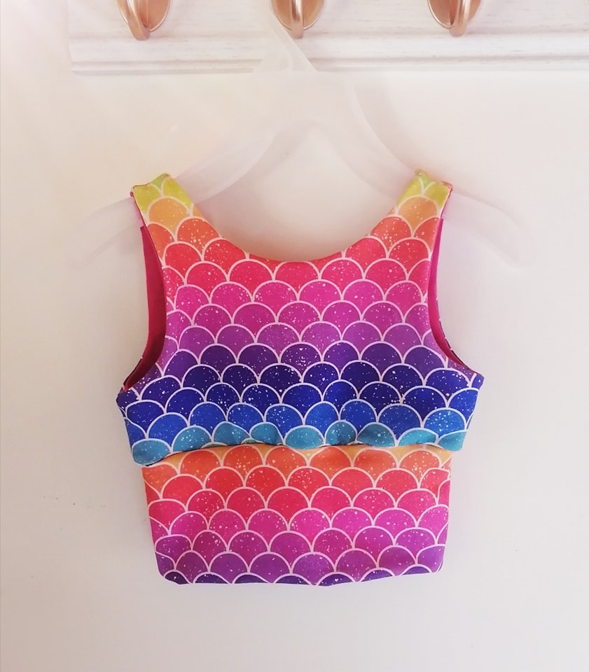 Mermaid crop/dance top