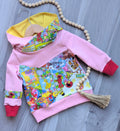 Sesame Street patchwork style hoodie
