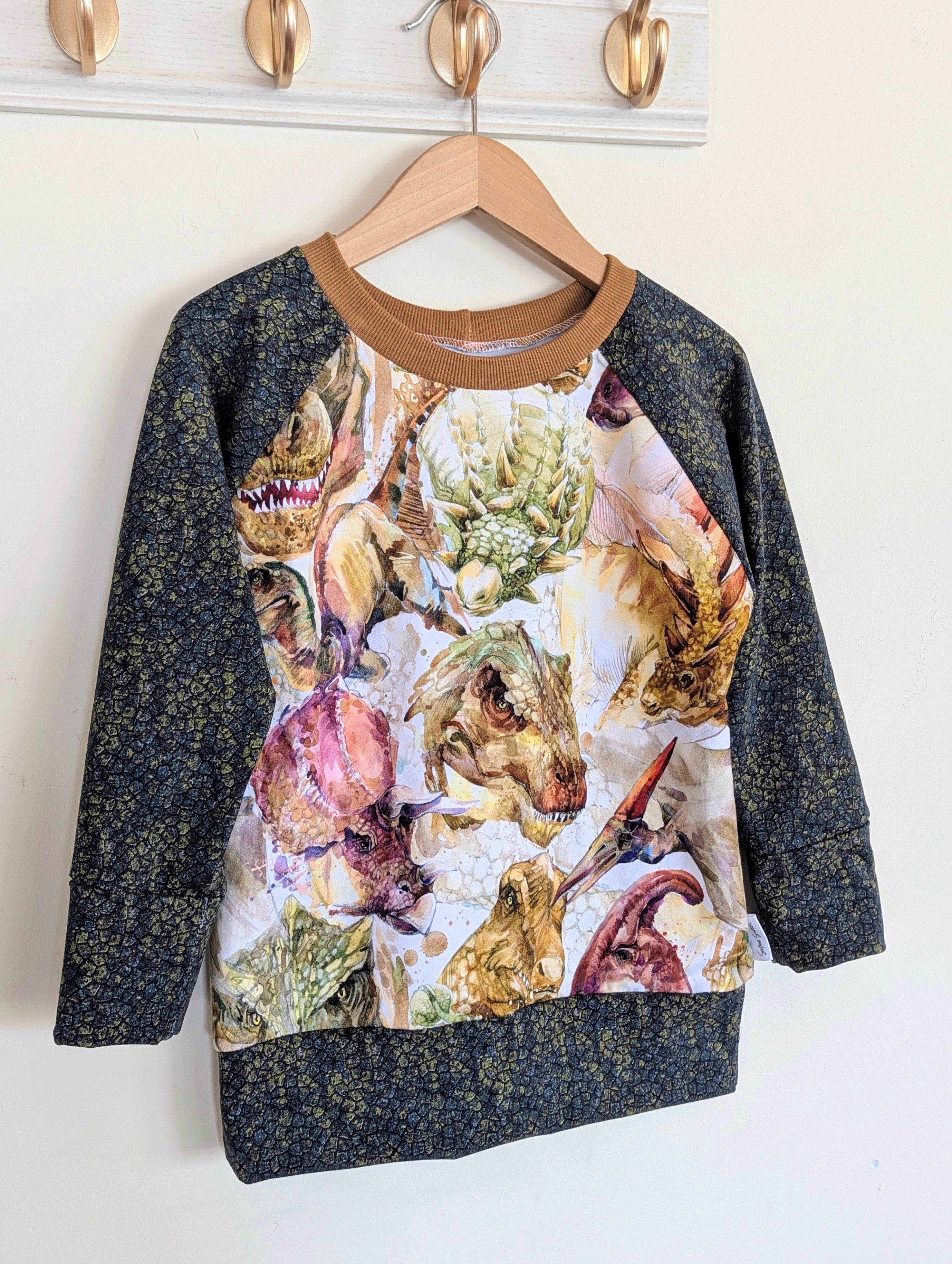 Dinosaur crew: grow-with-me size 4-7 years
