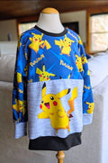 Slouchy fit, grow-with-me Pikachu crew